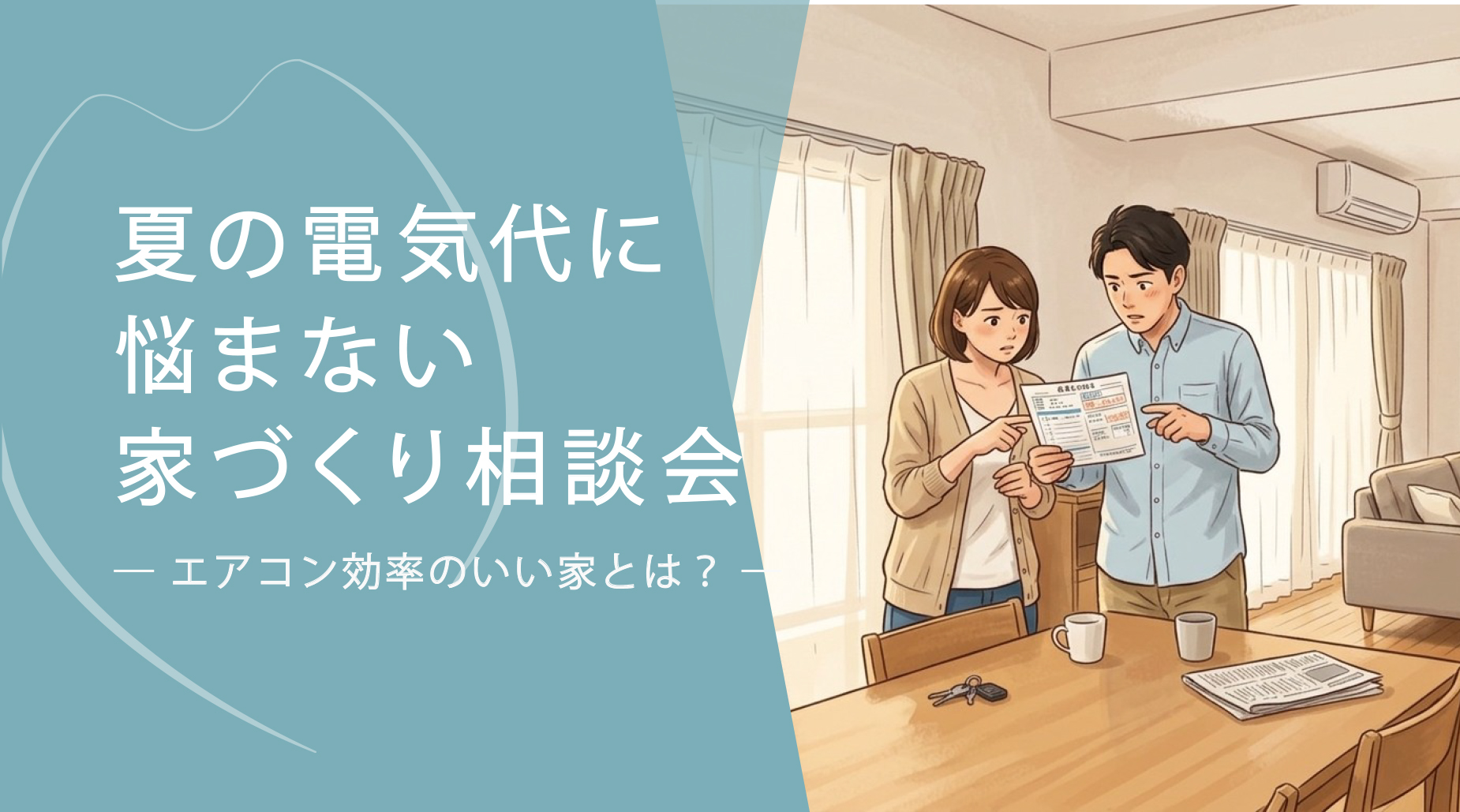 夏の電気代に悩まない家づくり相談会  ― エアコン効率のいい家とは？ ―